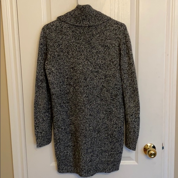 Speckled Cowlneck Long Knit Sweater - Picture 3 of 4